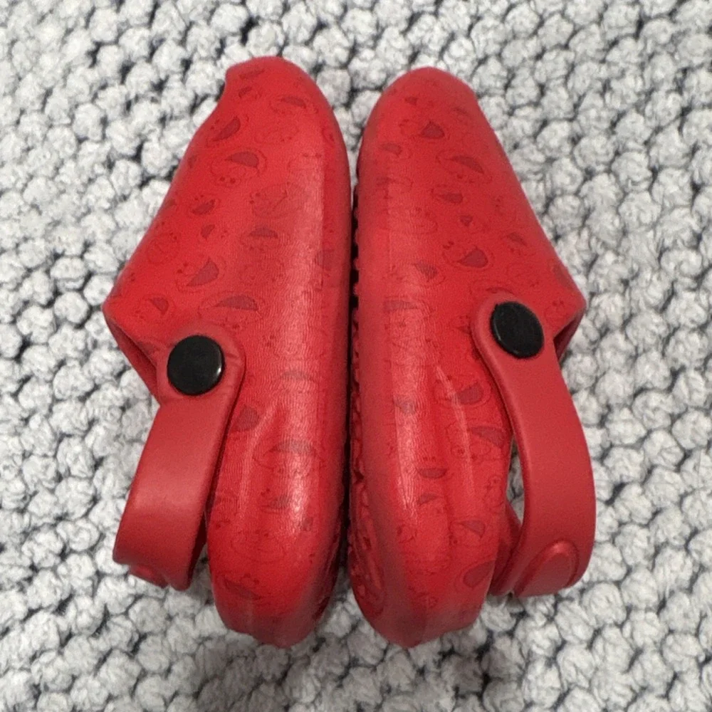 Sesame Street Elmo Kids Clog Sandals Red Rubber Slip On Open Toe US 5
